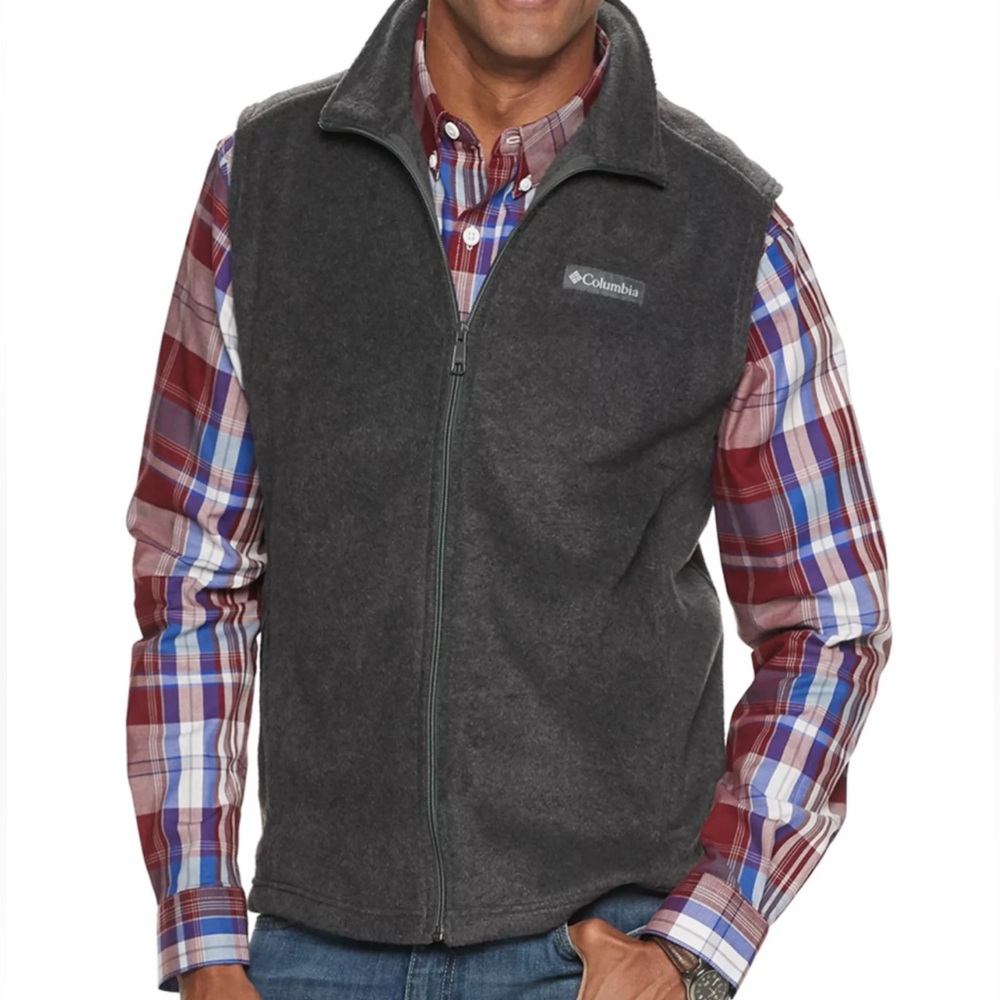 Columbia Charcoal Sleeveless Fleece Vest